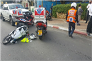 רוכב אופנוע נפצע בתאונה ברחוב פרנקפורטר